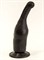 Чёрный анальный фаллоимитатор на присоске - 17 см. - фото 17765