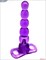 Фиолетовый анальный конус из 5 шариков - 16 см. - фото 35037