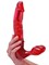 Безремневой вагинальный страпон с вибратором Bend Over Boyfriend Red - 21 см. - фото 36591